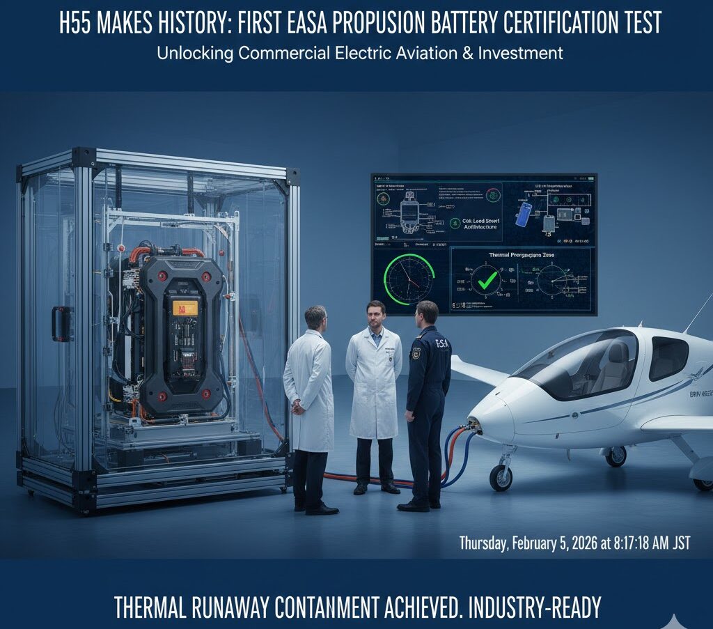 H55 Battery Module 電気飛行機が「夢」から「実業」へ。H55が証明した「火災を伝播させない」次世代バッテリーの衝撃 | 「Battery」ブレイクスルーの羅針盤