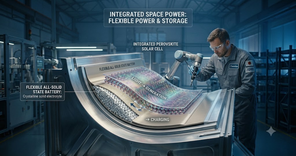 ケミトックスのフレキシブル全固体電池、宇宙戦略基金「SX-ARK」に採択